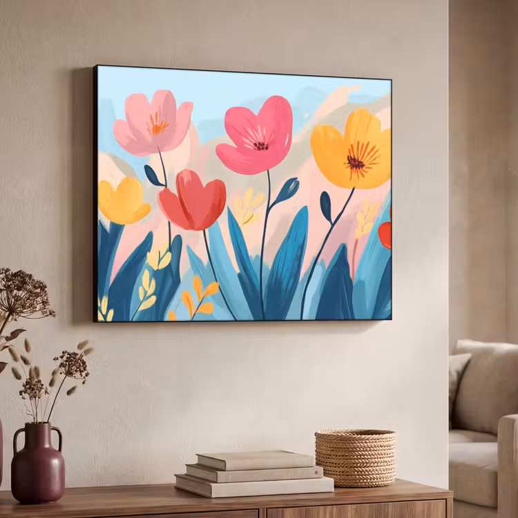 Art Frame - Illustratie - Bloemen - Kleurrijk — 4