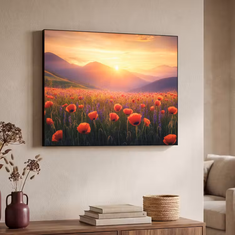 Art Frame - Landschap - Zonsondergang - Bloemenveld — 4