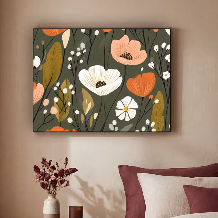 Art Frame - Bloemen - Illustratie - Groen — 2