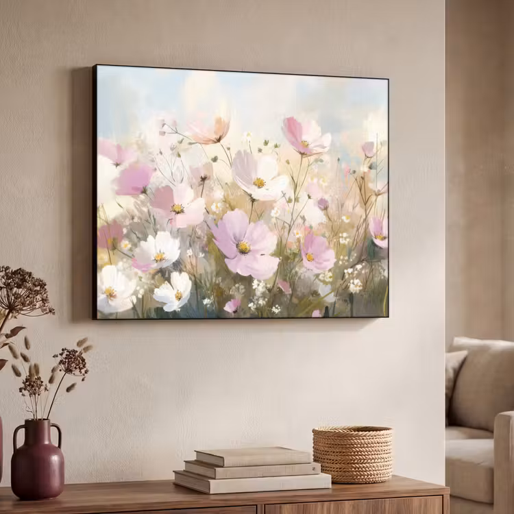 Art Frame - Bloemenveld - Lichte tinten - Geschilderd — 4