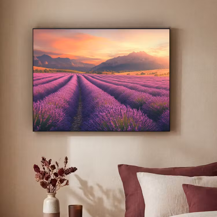 Art Frame - Lavendelveld - Zonsondergang - Paars — 2