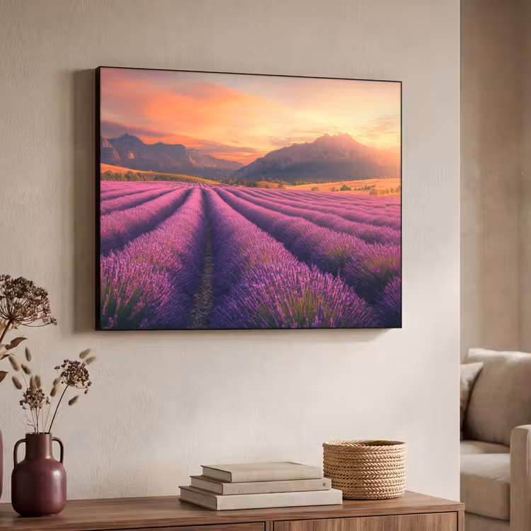 Art Frame - Lavendelveld - Zonsondergang - Paars — 4