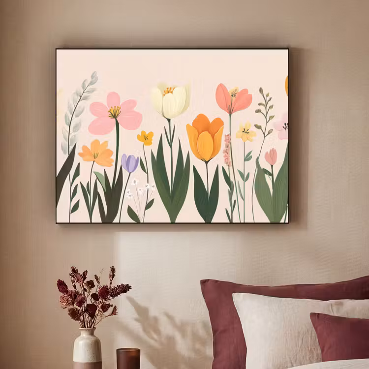 Art Frame - Pasteltinten - Bloemen - Illustratie — 2