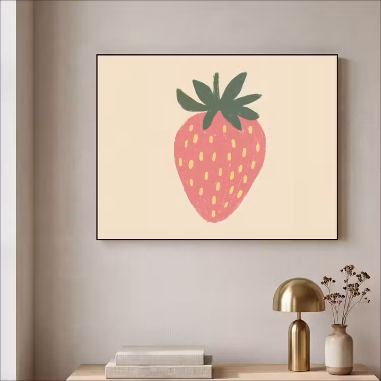 Art Frame - Aardbei - Minimalistisch - Rood - Fruit — 3