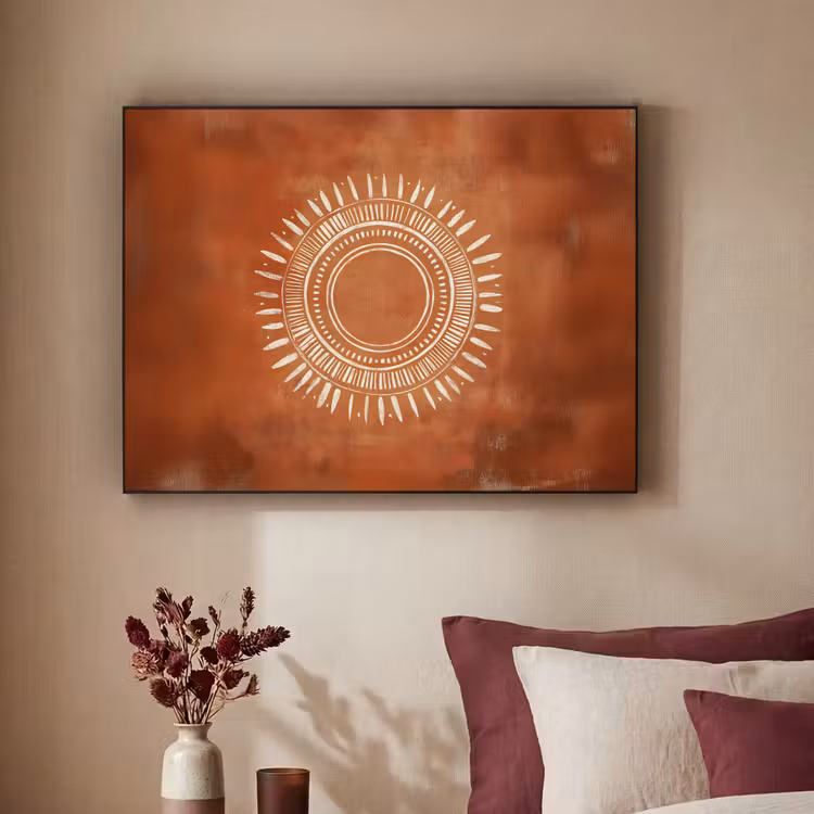 Art Frame - Abstract - Lijnen - Zonnestralen - Roodbruin — 2
