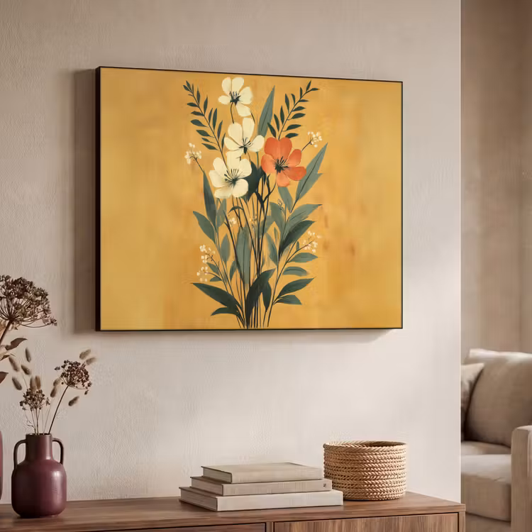 Art Frame - Bladeren - Boeket - Bloemen - Geel — 4