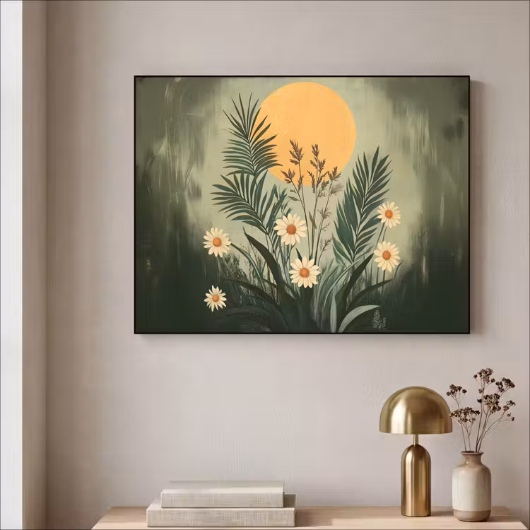 Art Frame - Bloemen - Bladeren - Zon - Groen — 3