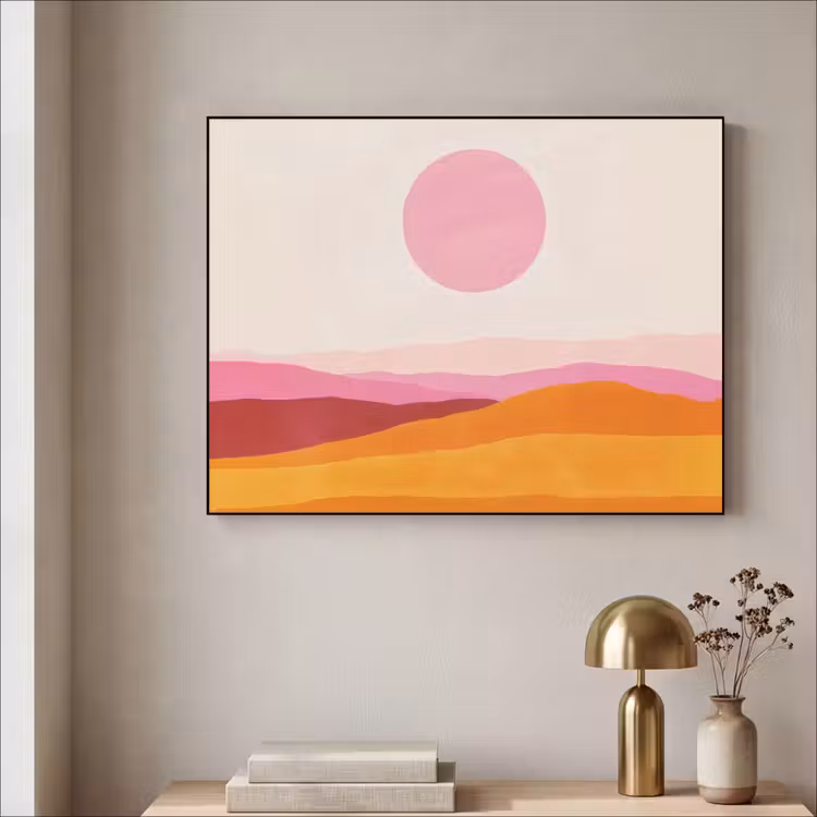Art Frame - Heuvels - Oranje - Zon - Abstract — 3