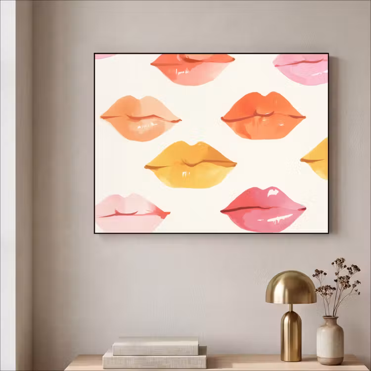 Art Frame - Lippen - Kleurrijk - Glanzend — 3