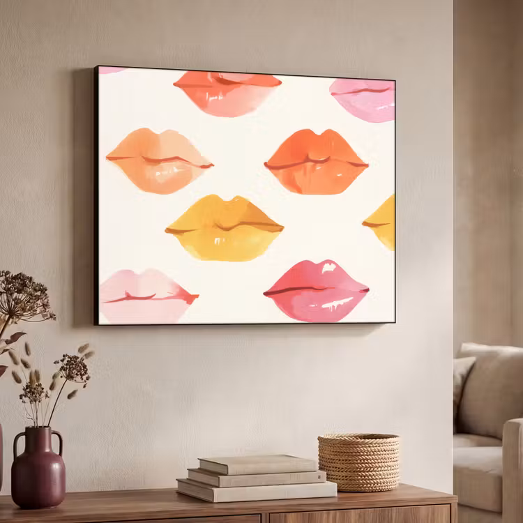 Art Frame - Lippen - Kleurrijk - Glanzend — 4