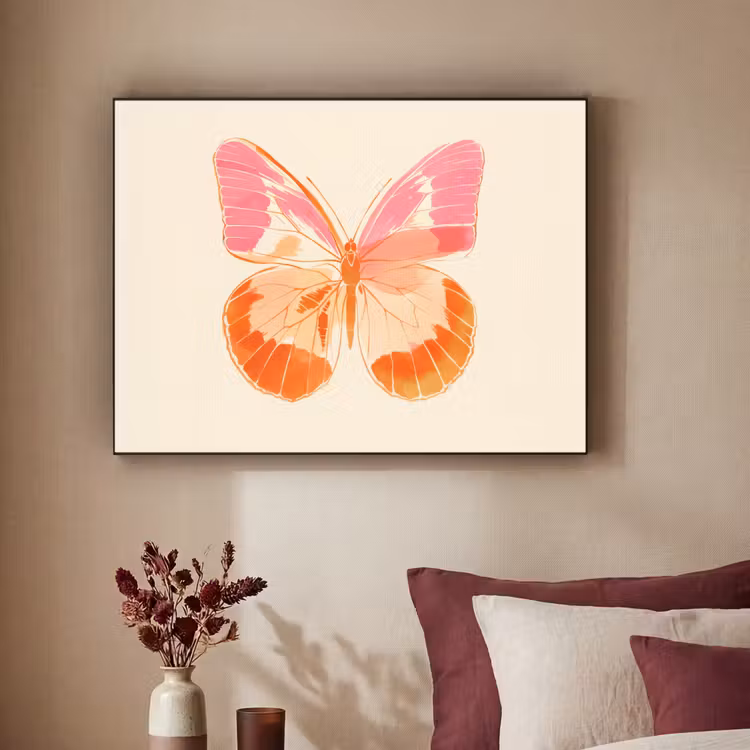 Art Frame - Oranje - Vlinder - Minimalistisch — 2