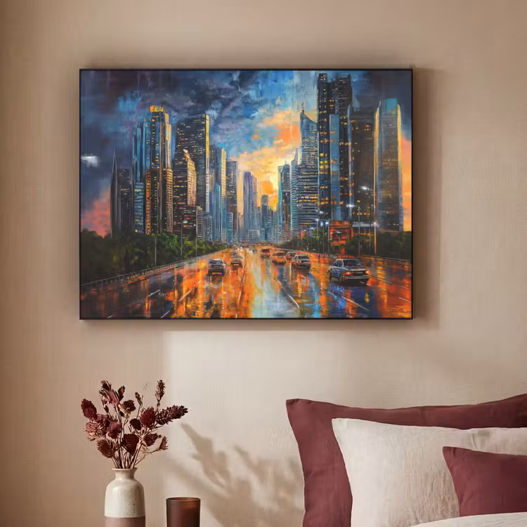 Art Frame - Auto - Skyline - Zon - Blauw — 2