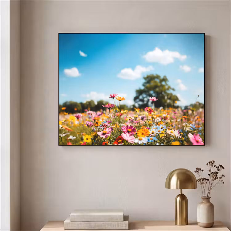 Art Frame - Bloemenweide - Blauw - Lucht - Kleuren — 3