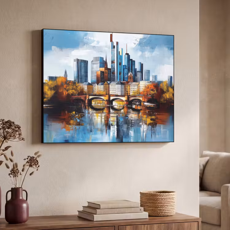 Art Frame - Bomen Frankfurt- Stad - Skyline - Brug — 4
