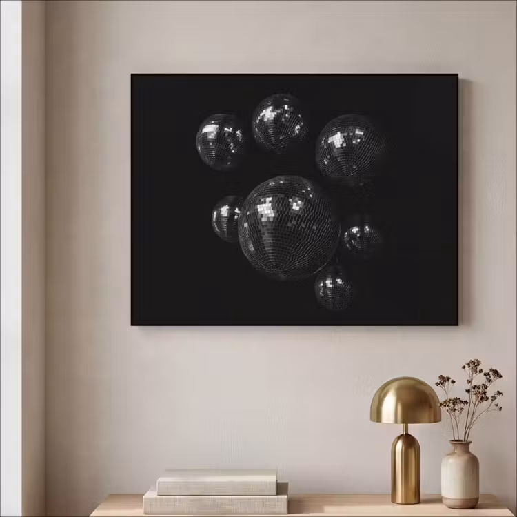 Art Frame - Discoballen - Minimalistisch - Zwart — 3
