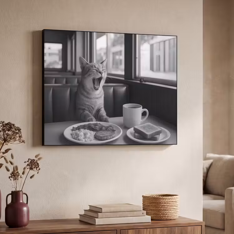 Art Frame - Kat - Koffie - Brood - Zwart — 4