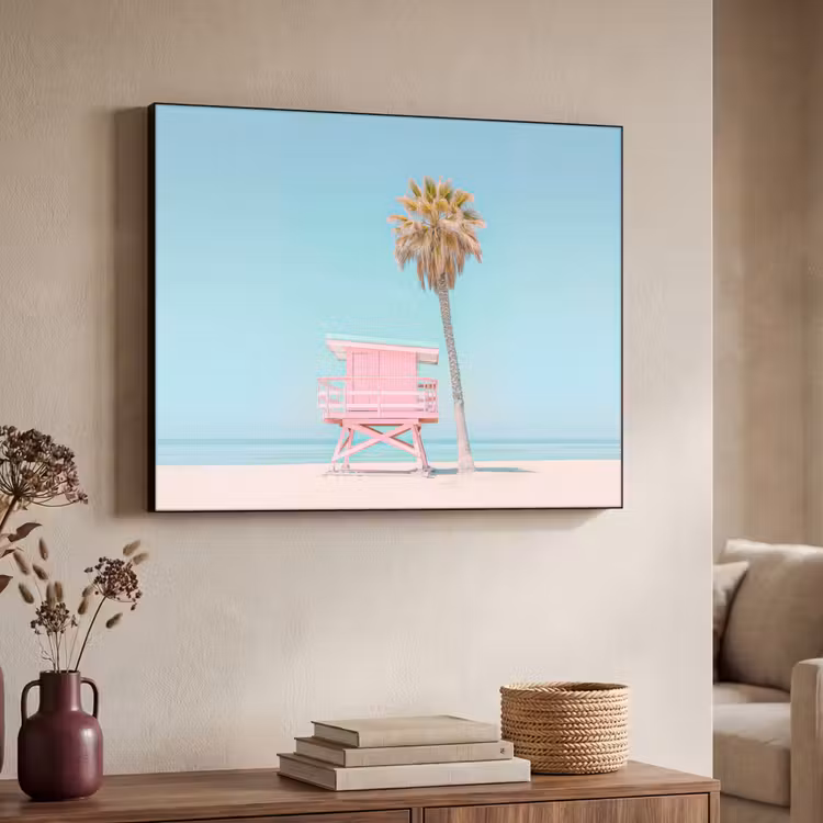 Art Frame - Palmboom - Strandhuis - Roze — 4