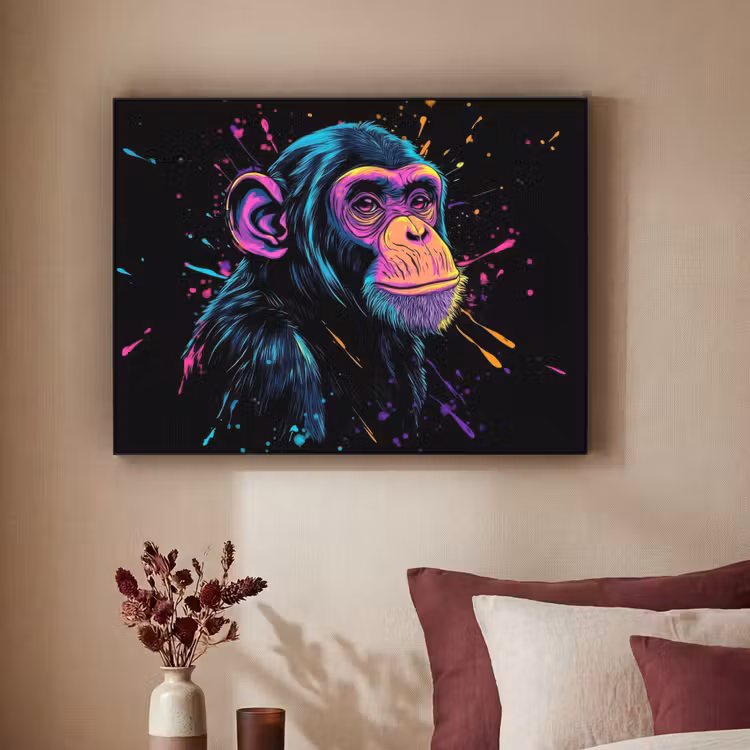 Art Frame - Aap - Verf - Neon - Kleur — 2