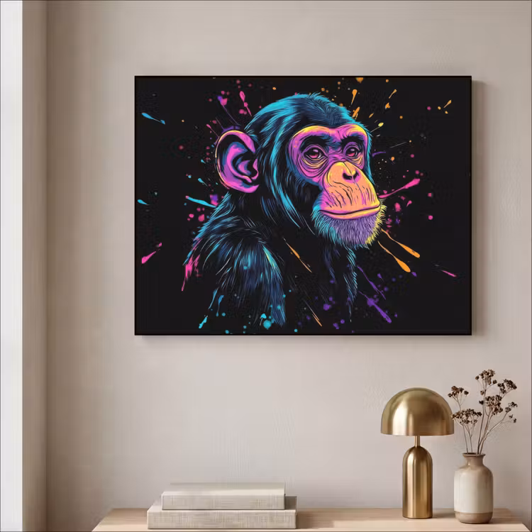 Art Frame - Aap - Verf - Neon - Kleur — 3
