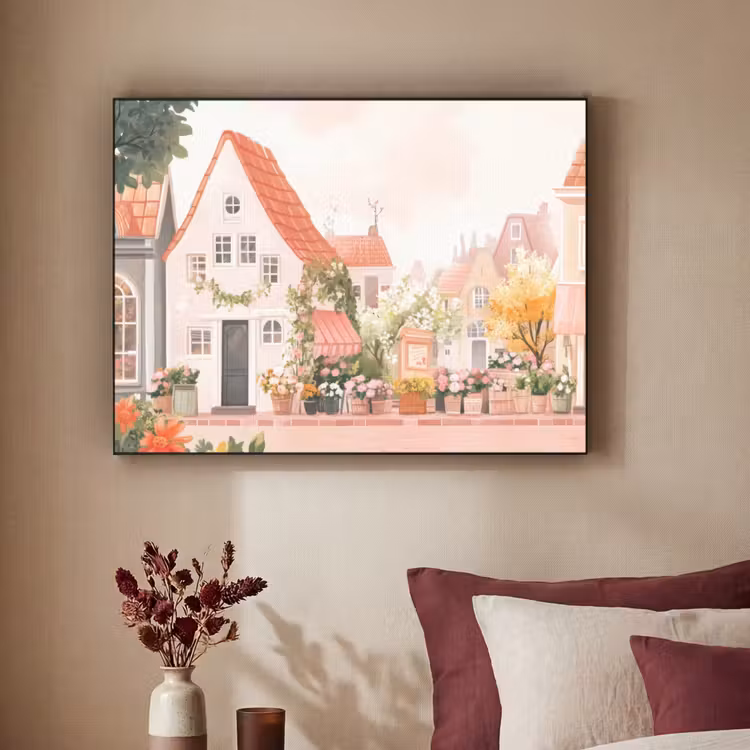 Art Frame - Bloemen - Huizen - Dorp — 2