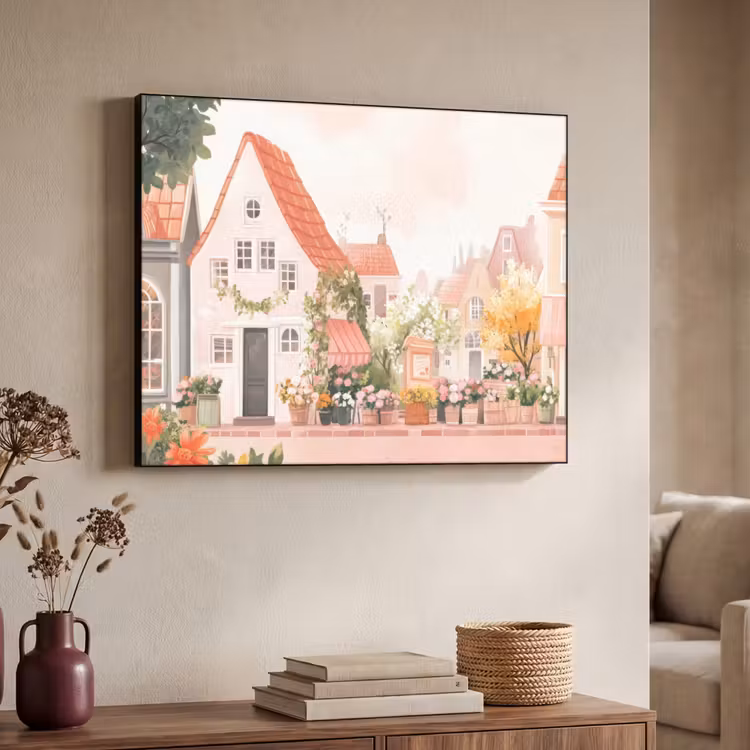 Art Frame - Bloemen - Huizen - Dorp — 4