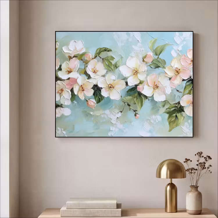 Art Frame - Bloesem - Bladeren - Lichtblauw — 3