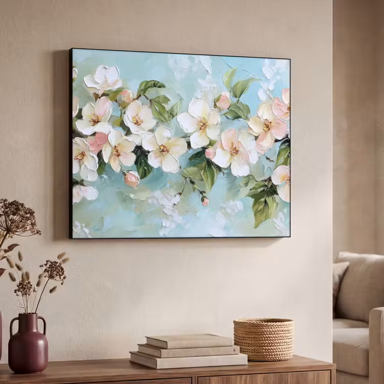 Art Frame - Bloesem - Bladeren - Lichtblauw — 4