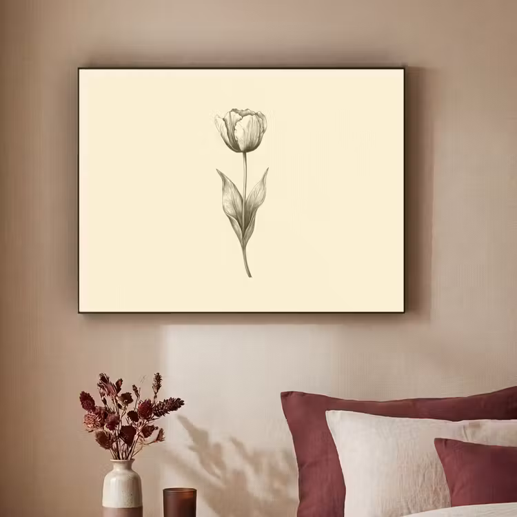 Art Frame - Illustratie - Tulp - Zwart — 2