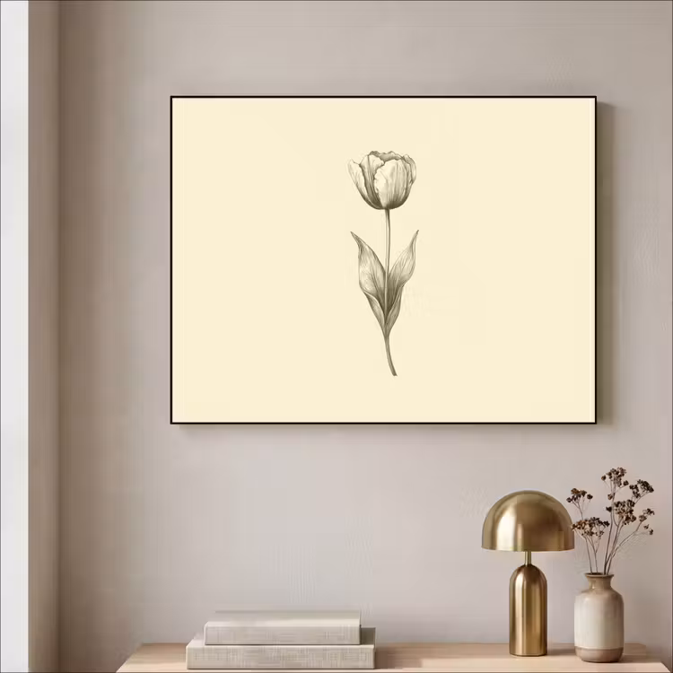 Art Frame - Illustratie - Tulp - Zwart — 3