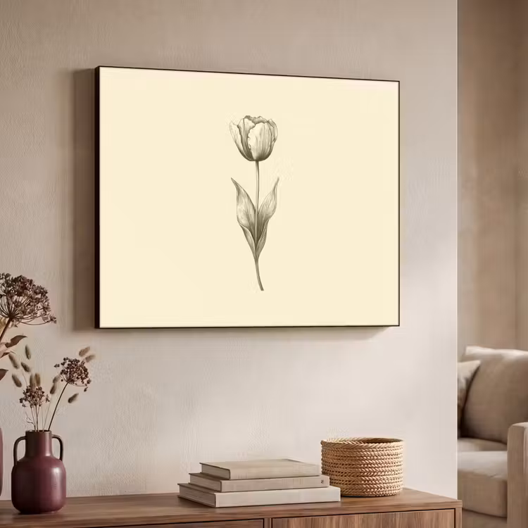 Art Frame - Illustratie - Tulp - Zwart — 4