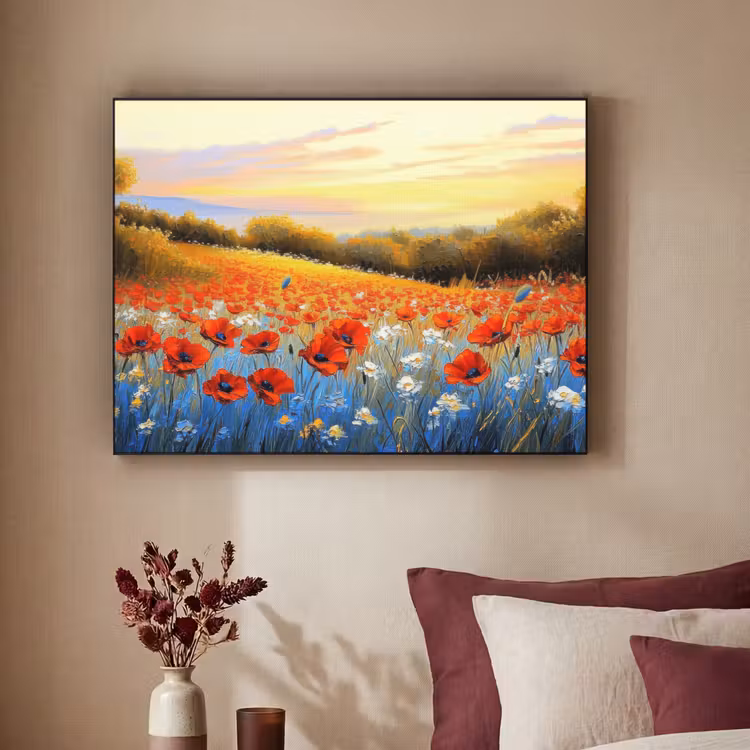 Art Frame - Klaproos - Bloemenveld - Kleurrijk — 2