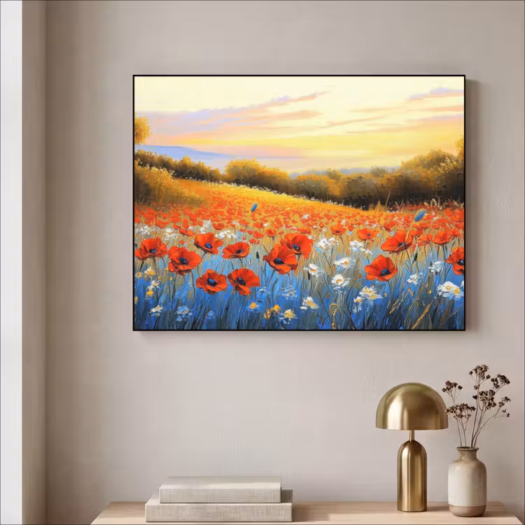 Art Frame - Klaproos - Bloemenveld - Kleurrijk — 3