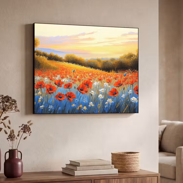 Art Frame - Klaproos - Bloemenveld - Kleurrijk — 4