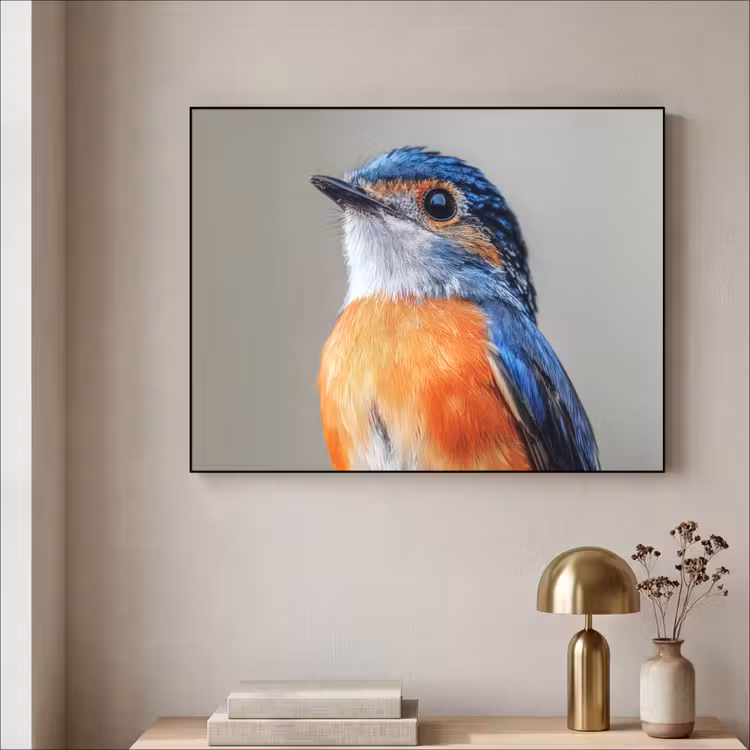 Art Frame - Kleurrijk - Vogeltje - Veren - Blauw — 3