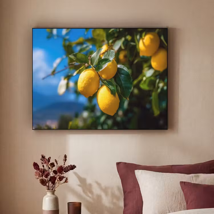 Art Frame - Citroenen - Bladeren - Blauwe lucht — 2