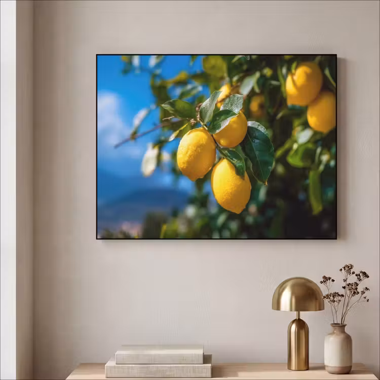 Art Frame - Citroenen - Bladeren - Blauwe lucht — 3