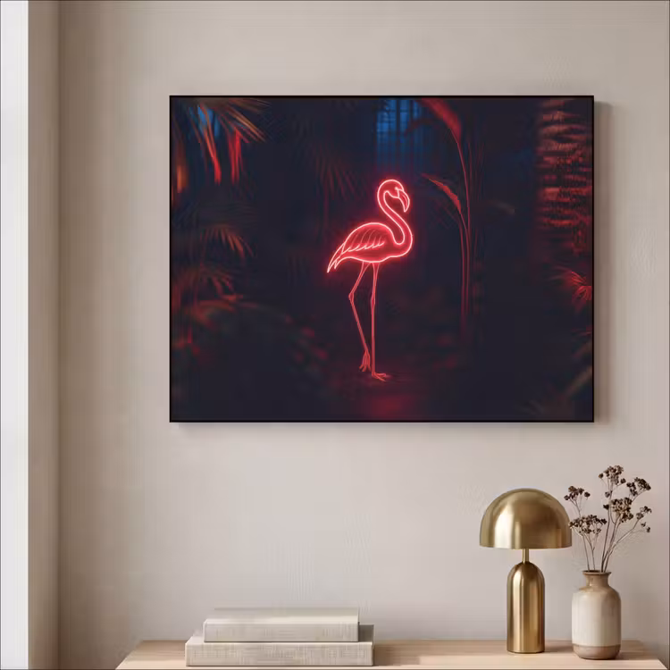 Art Frame - Flamingo - Roze - Neon - Licht — 3