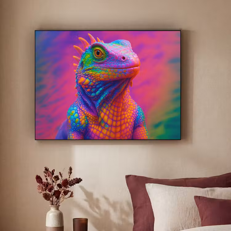 Art Frame - Kameleon - Dieren - Neon - Kleur — 2