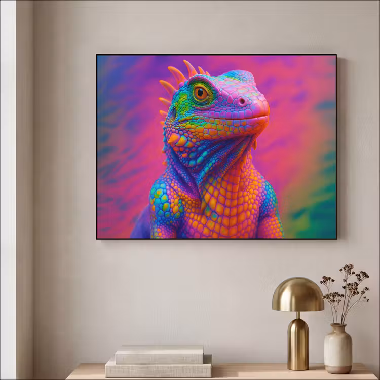 Art Frame - Kameleon - Dieren - Neon - Kleur — 3