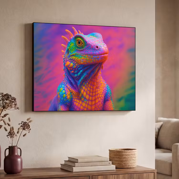 Art Frame - Kameleon - Dieren - Neon - Kleur — 4