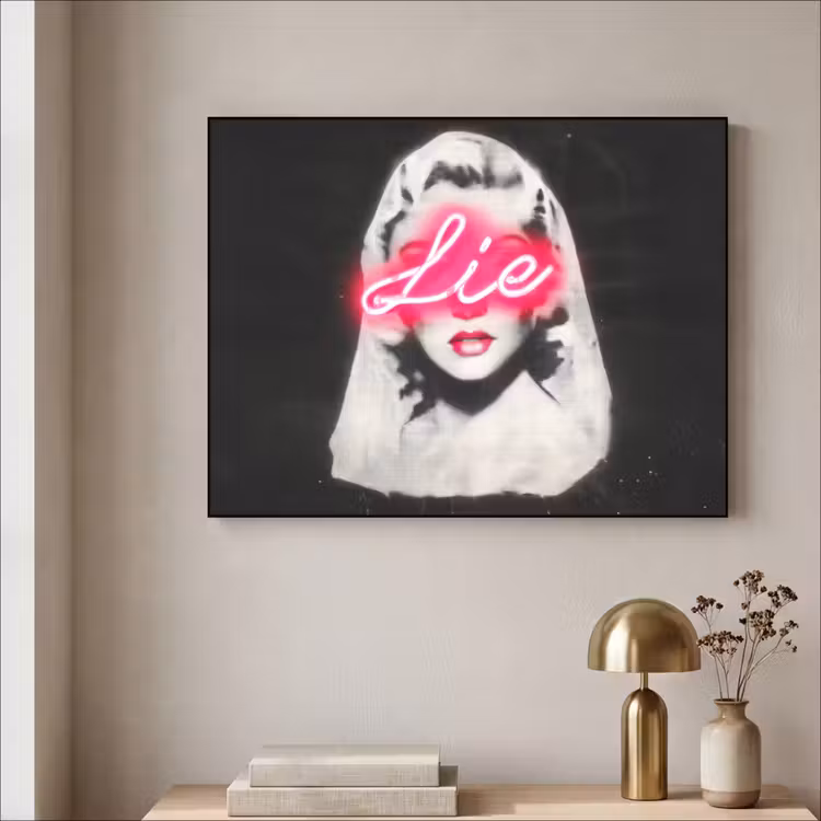 Art Frame - Neon - Letters - Vintage - Vrouw — 3