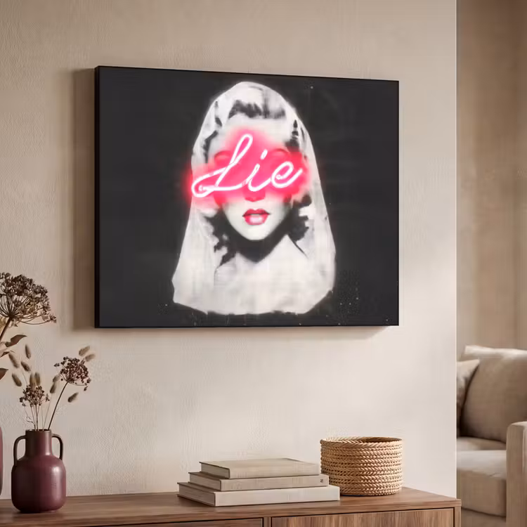 Art Frame - Neon - Letters - Vintage - Vrouw — 4