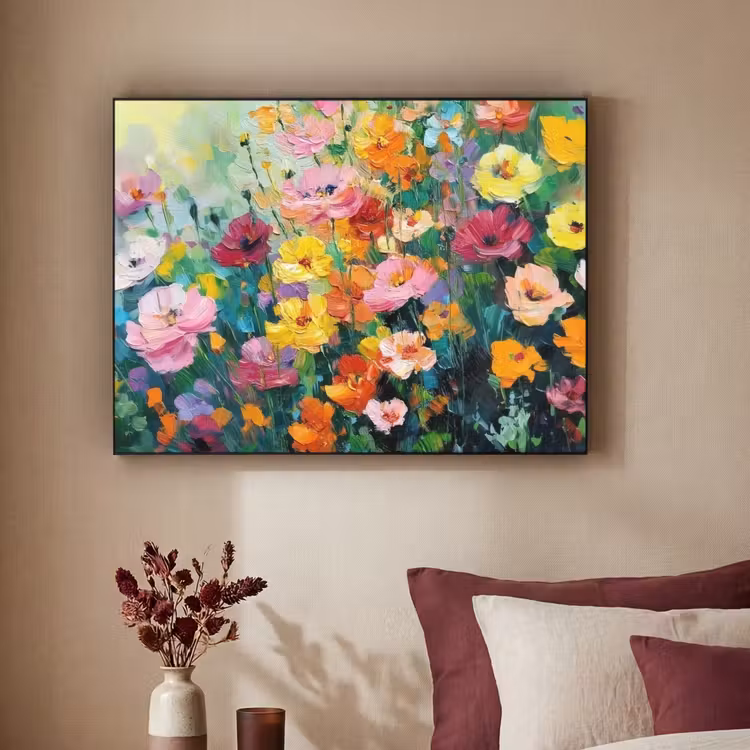Art Frame - Bloemen explosie - Heldere kleuren - Vrolijk — 2