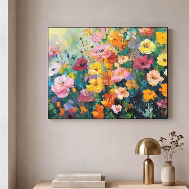 Art Frame - Bloemen explosie - Heldere kleuren - Vrolijk — 3