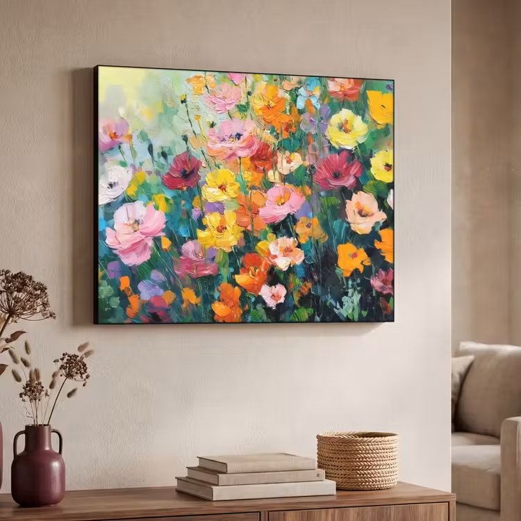 Art Frame - Bloemen explosie - Heldere kleuren - Vrolijk — 4