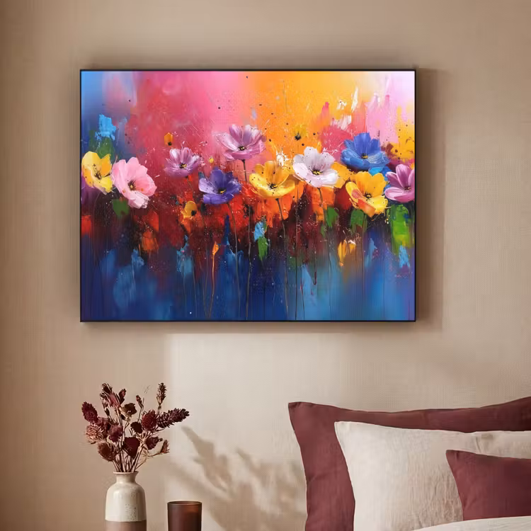 Art Frame - Fantasiebloemen - Verf - Speels — 2