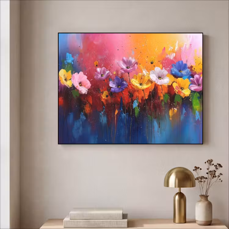 Art Frame - Fantasiebloemen - Verf - Speels — 3