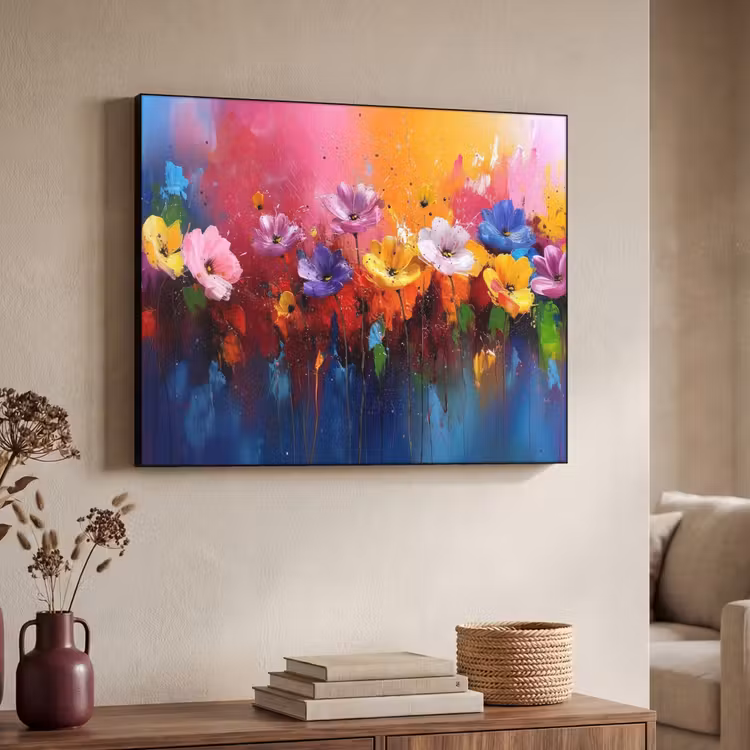 Art Frame - Fantasiebloemen - Verf - Speels — 4