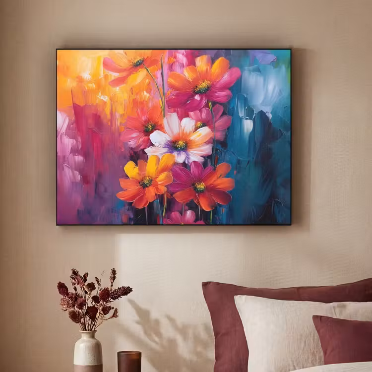 Art Frame - Felle bloemen - Dynamisch - Levendig — 2