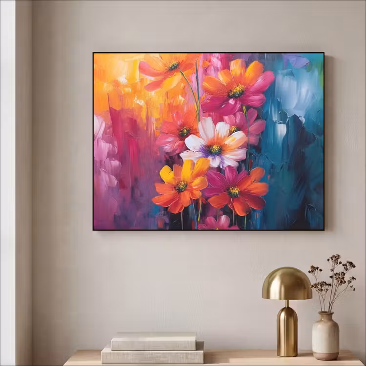 Art Frame - Felle bloemen - Dynamisch - Levendig — 3